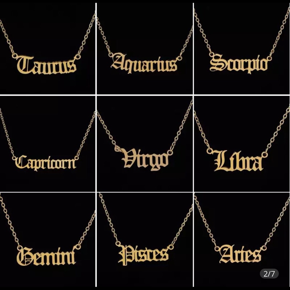 Zodiac sign necklace!